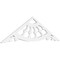 Ekena Millwork Pitch Wagon Wheel Architectural Grade PVC Gable Pediment, 48"W x 14"H x 1"P (7/12) GPP048X014X100WAG - alternate 1